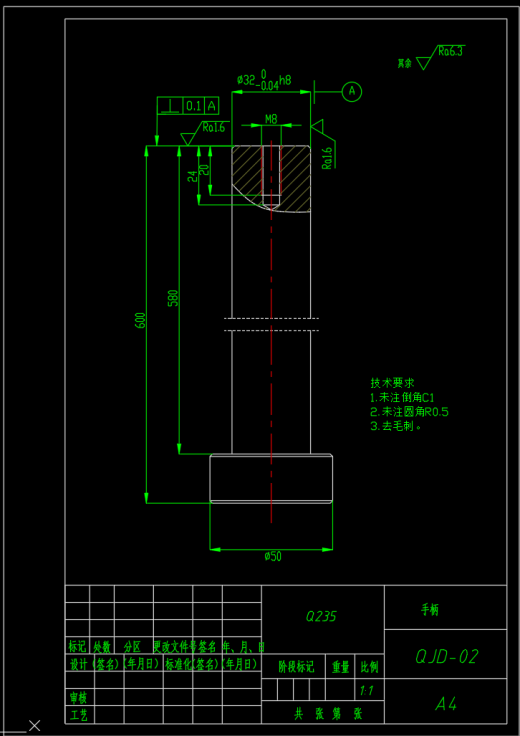 螺旋千斤顶（F=46KN,L=210mm）（SW+CAD+说明书）缩略图